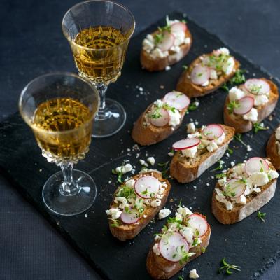 Bruschettas aux radis